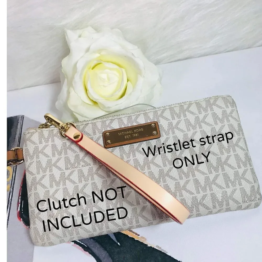 WRISTLET STRAP LEATHER BEIGE/CREAM